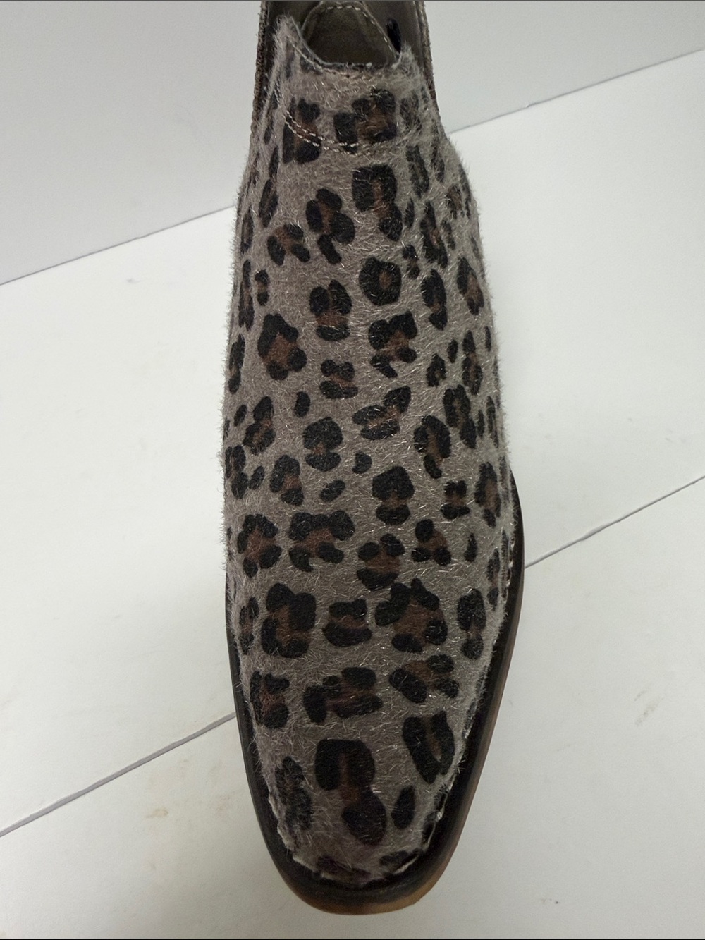Roper Ava Leopard Snip Toe Slip-On Ankle Cowboy Booties Size 8 - Picture 7 of 14